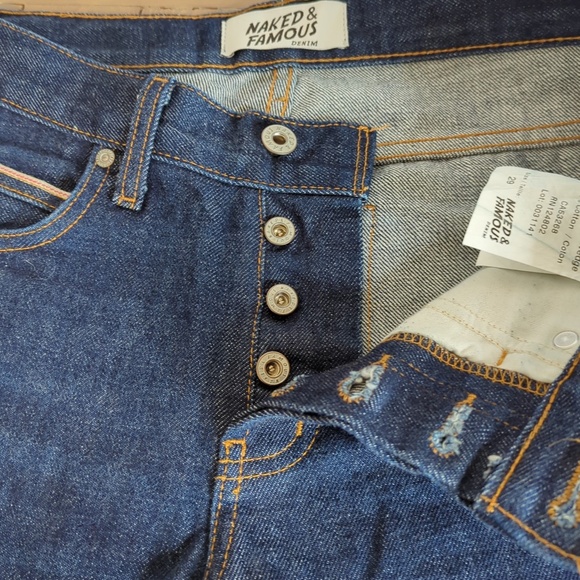 Naked & Famous Denim Men's Super Skinny Guy Jeans in Dirty Fade Selvedge - Picture 6 of 15